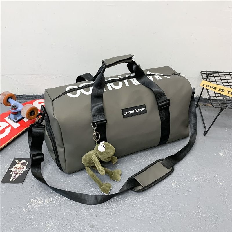 Men Casual Athleisure Letter Print Dry And Wet Separation Oxford Duffle Bags