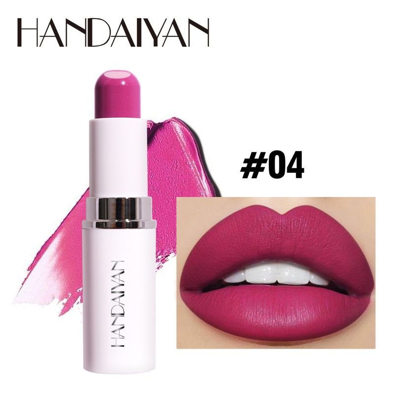 Handaiyan Women Simple Two-In-One Matte Moisturizing 8 Color Sandwich Lipstick