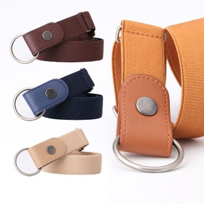 Women Simple Elastic Waist Non-Perforated Belt