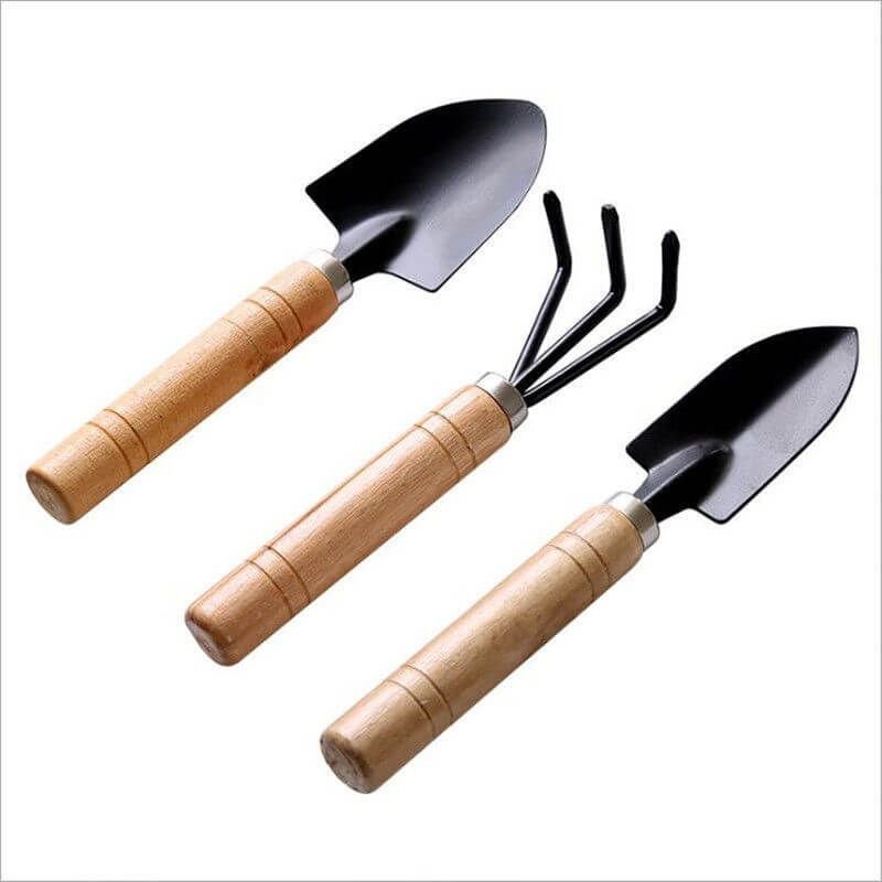 3pcs/set Household Wooden Handle Garden Tool