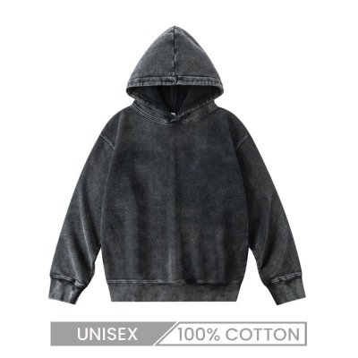 240g Autumn Winter Cotton Vintage Washed Men And Women Casual Loose Hoodie