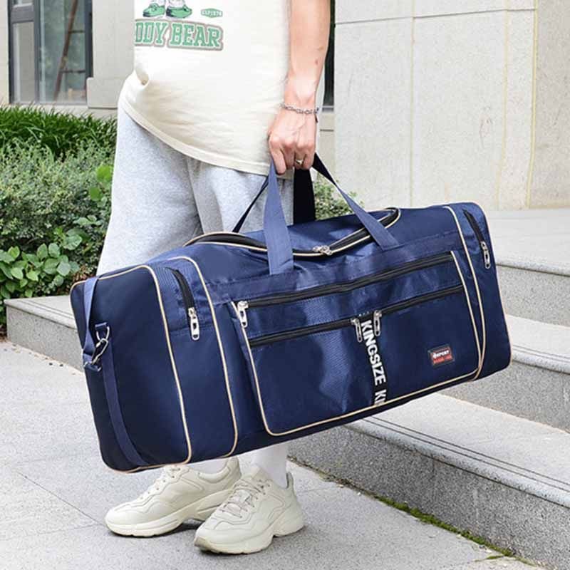 Men Leisure Sports Alphabet Foldable Large Capacity Nylon Duffle Bag