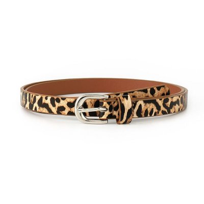 Women Simple Leopard Printed PU Belt