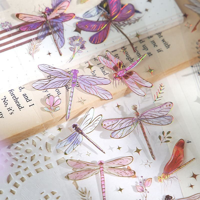 Fashion All Things Picking Up Series Advanced Bronzing Flower And Bird Feather Marine Decoration Material Sticker