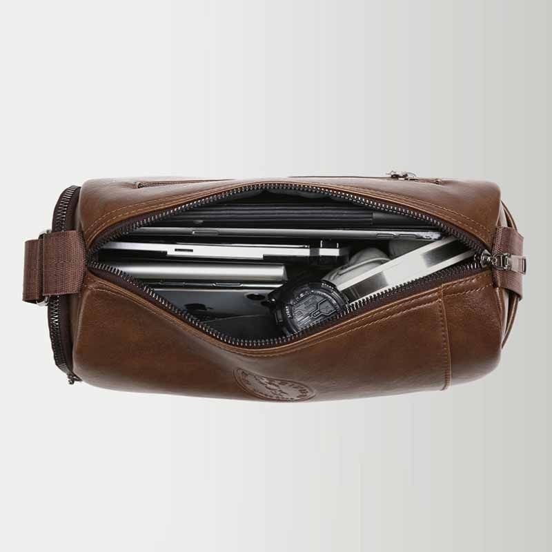 Men Fashion Casual Commuter Barrel Crossbody Bag