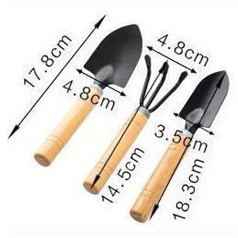 3pcs/set Household Wooden Handle Garden Tool