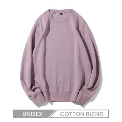 Custom Logo 300g Men Women Unisex Casual Solid Color Crewneck Sweatshirt