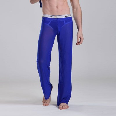 M-2XL See-through Men Underwear Thin Casual Pants Sleepwear