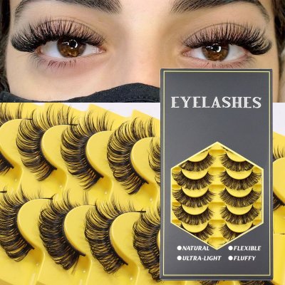 Women Simple Natural Soft Thick 10 Pairs Of False Eyelashes