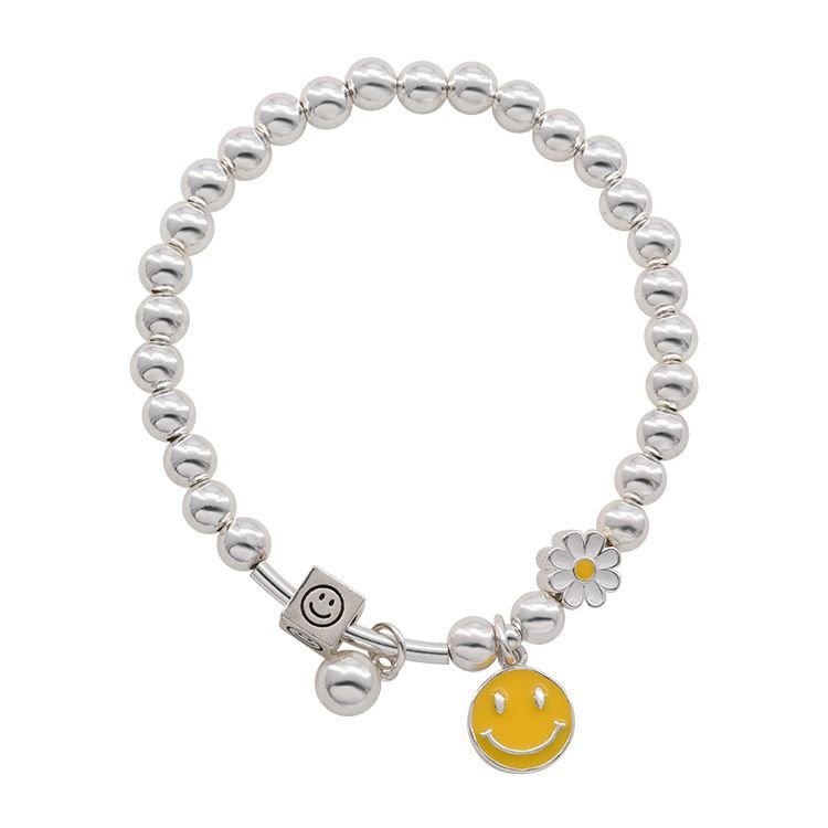 Women Fashion Simple Smiley Beaded Bracelet