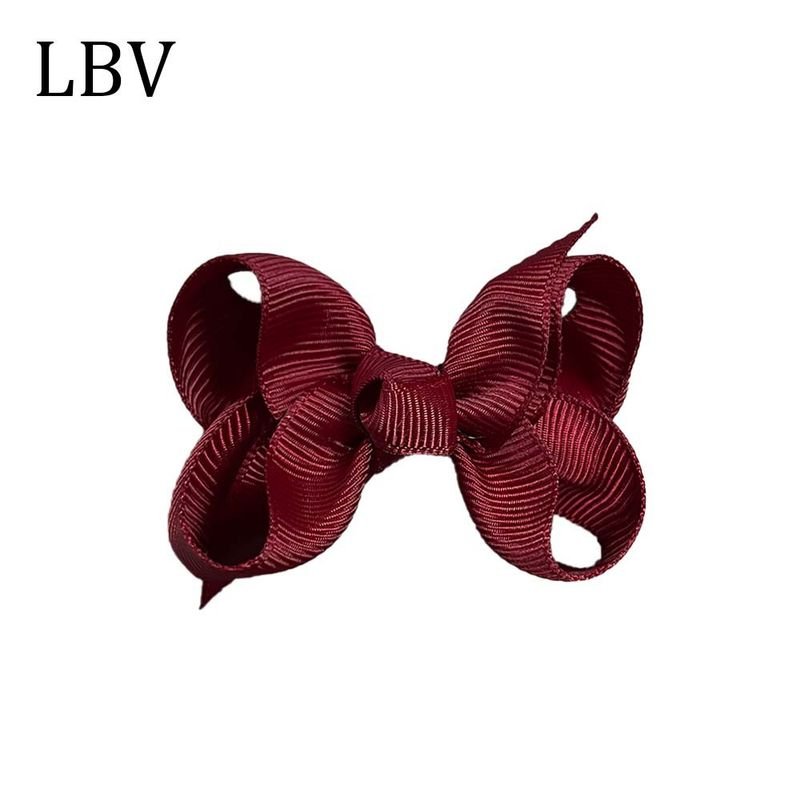 Kids Girls Cute Solid Color Bow Hairpin