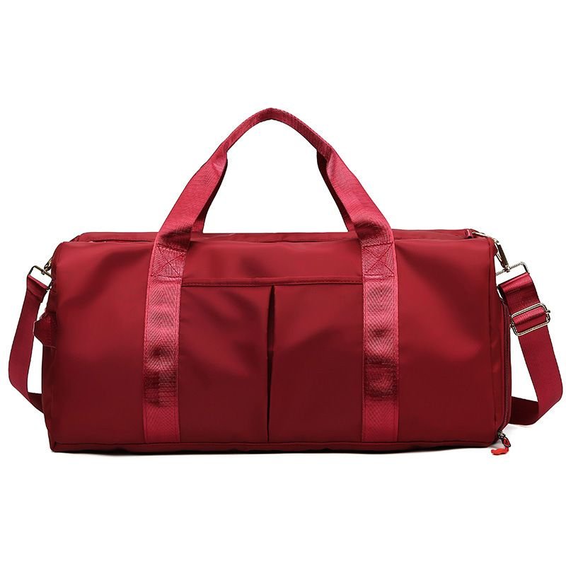 Men Fashion Casual Athleisure Solid Color Dry Wet Separation Oxford Duffle Bags