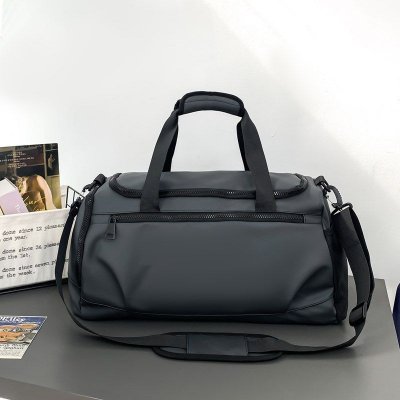 Men Leisure Sports Basic Solid Color Large Capacity Oxford Duffle Bag