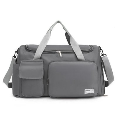 Men Fashion Casual Solid Color Dry And Wet Separation Oxford Duffle Bags