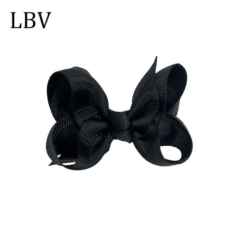 Kids Girls Cute Solid Color Bow Hairpin