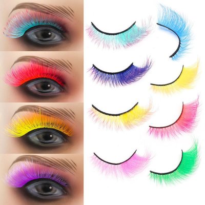 Women Simple Color Eye Tail Lengthening False Eyelashes