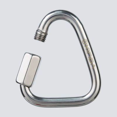 Outdoor Stainless Steel Triangle Arc Connection Buckle Mountaineering Safety Lock Climbing Ropes