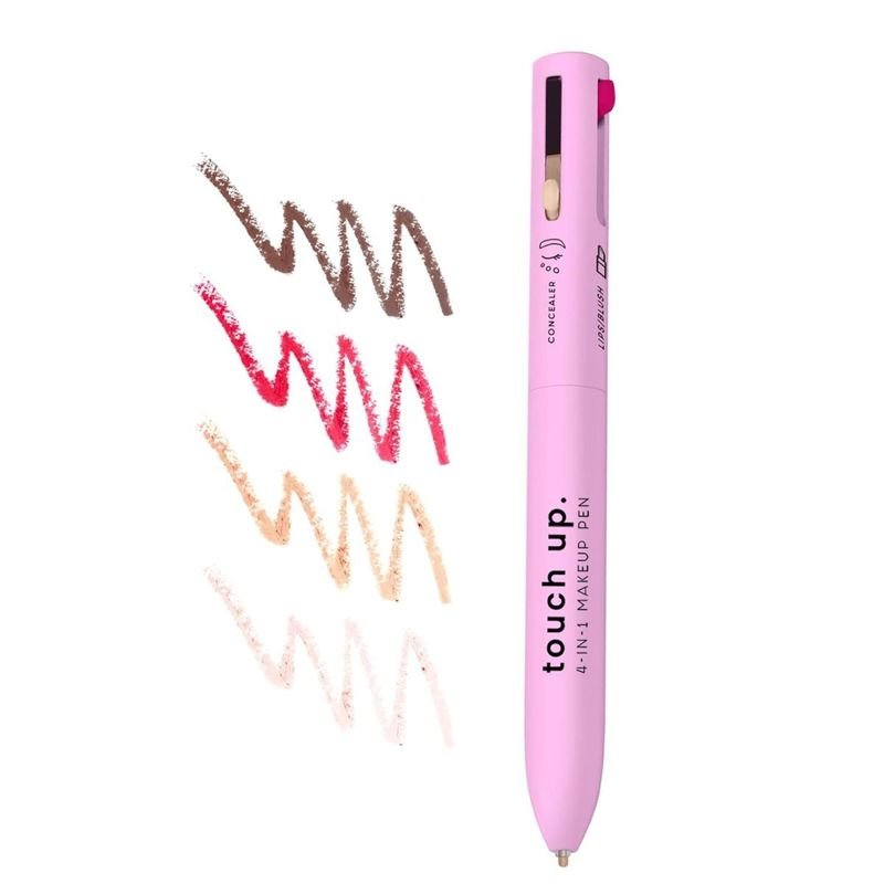 OEM Women Non-Blooming Four-Color Lip Line High-Gloss Eyeliner Eyebrow Pencil 4 In 1 Makeup Pen