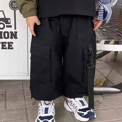 Kids Toddler Boys Spring Autumn Fashion Casual Solid Color Cargo Pants