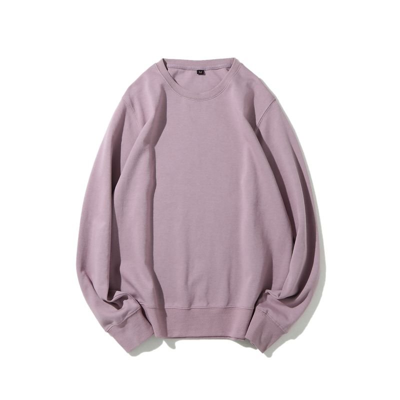 Custom Logo 300g Men Women Unisex Casual Solid Color Crewneck Sweatshirt