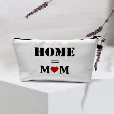 Mother Day Women Fashion Heart-Shaped Letter Print Multi-Functional Travel Storage Cosmetic Bag