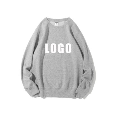 Men Casual 400g Thickened Heavy Fleece-Lined Crew Neck Sweatshirt Custom