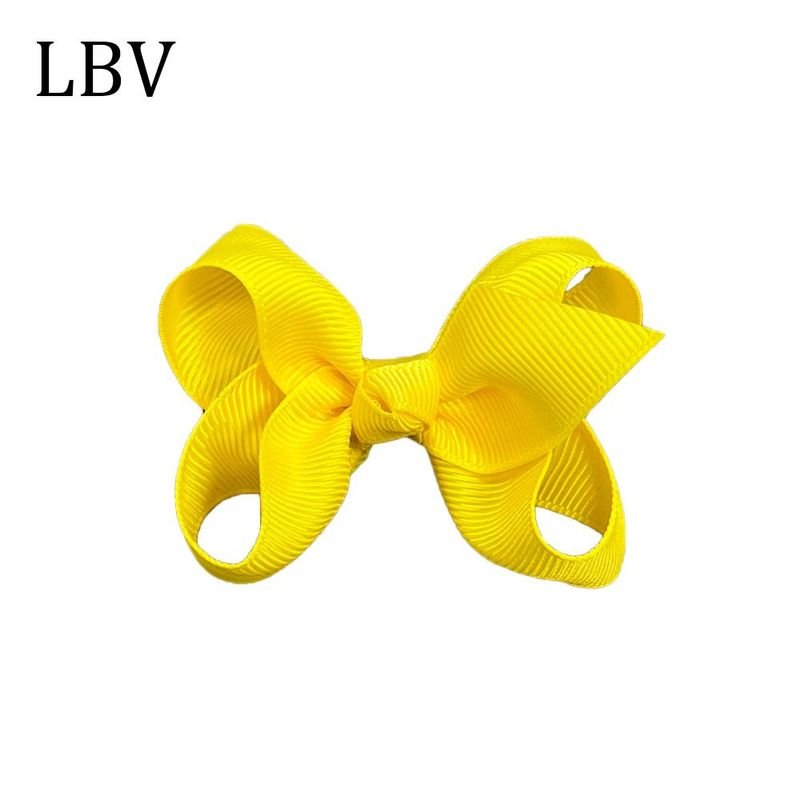 Kids Girls Cute Solid Color Bow Hairpin