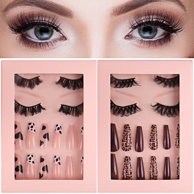 Fashion Imitation Mink Hair False Eyelashes False Nail Set