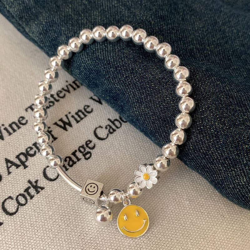 Women Fashion Simple Smiley Beaded Bracelet