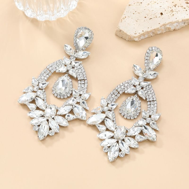 Exaggerated Fashion Rhinestone Earrings