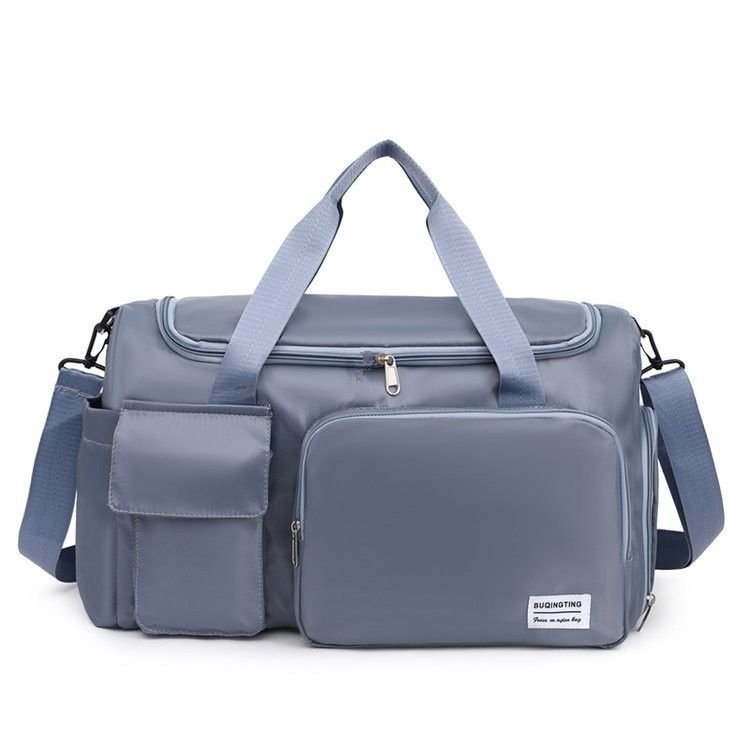 Men Fashion Casual Solid Color Dry And Wet Separation Oxford Duffle Bags