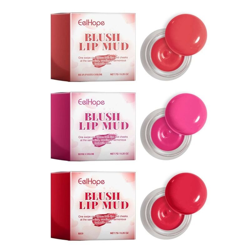 EELHOPE Women Easy Color Light Velvet Fog Blush Lip Gloss Cream