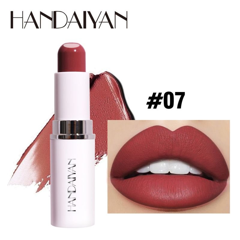 Handaiyan Women Simple Two-In-One Matte Moisturizing 8 Color Sandwich Lipstick