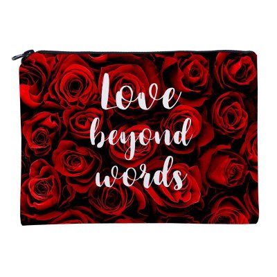 New Arrival Rose Letters Printed Women Easily-carried Cosmetic Bag