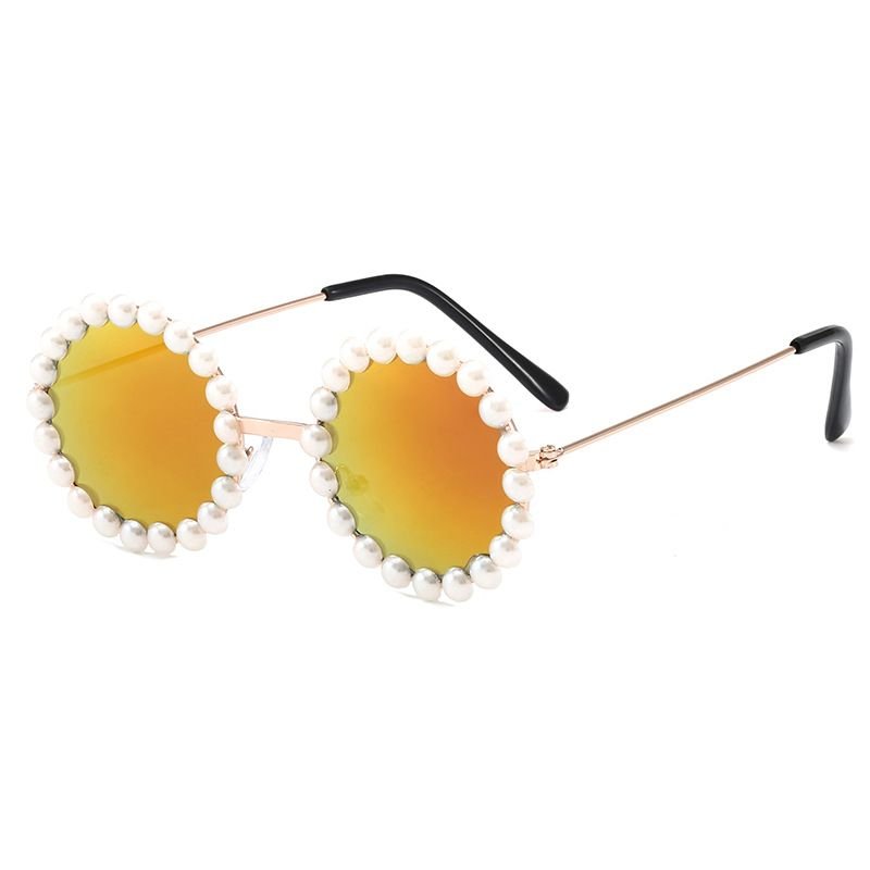 Kids Unisex Fashion Casual Cute Round Frame Gradient Color Sunglasses
