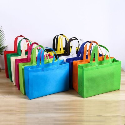 Simple Solid Color Non-Woven Portable Packaging Bag