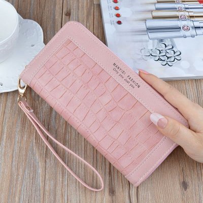 Women Fashion Crocodile Pattern Zipper Purse