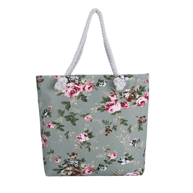 Bohemian Double-Face Printed Canvas Tote Bag