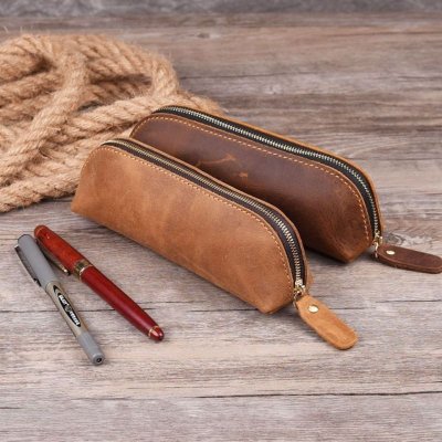 Simple Retro Zipper Pencil Case