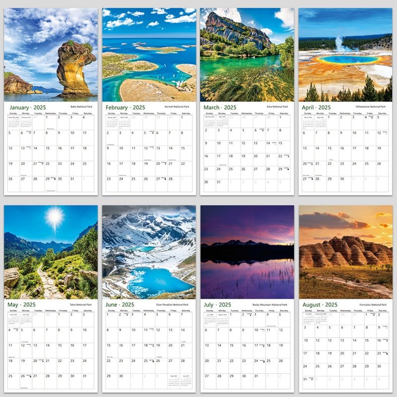 2025 National Park Saddle Spike Calendar