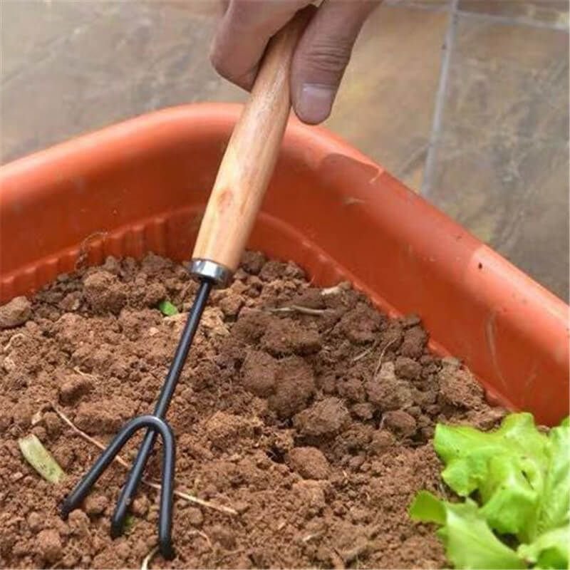 3pcs/set Household Wooden Handle Garden Tool