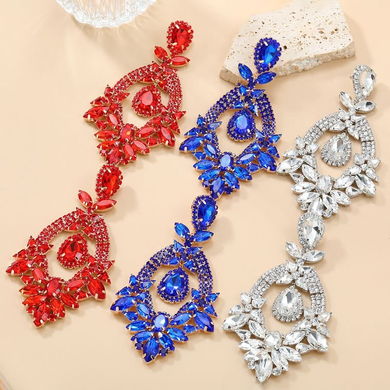 Exaggerated Fashion Rhinestone Earrings