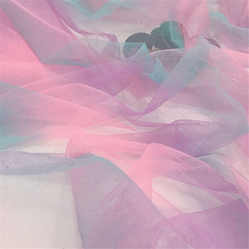 100*150cm DIY Rainbow Gradient Tulle Photography Prop Background Cloth