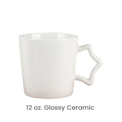 White Ceramic Mug Custom Logo Print