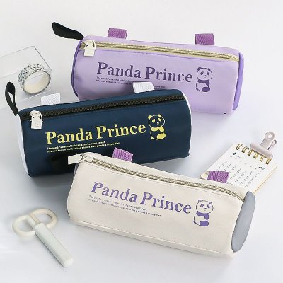 Simple Portable Cartoon Letter Multi-Layer Cylinder Pencil Bag